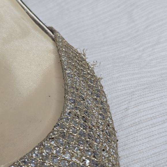 Jimmy Choo Glittering Gold Peep-Toe Heels - Picture 3 of 6